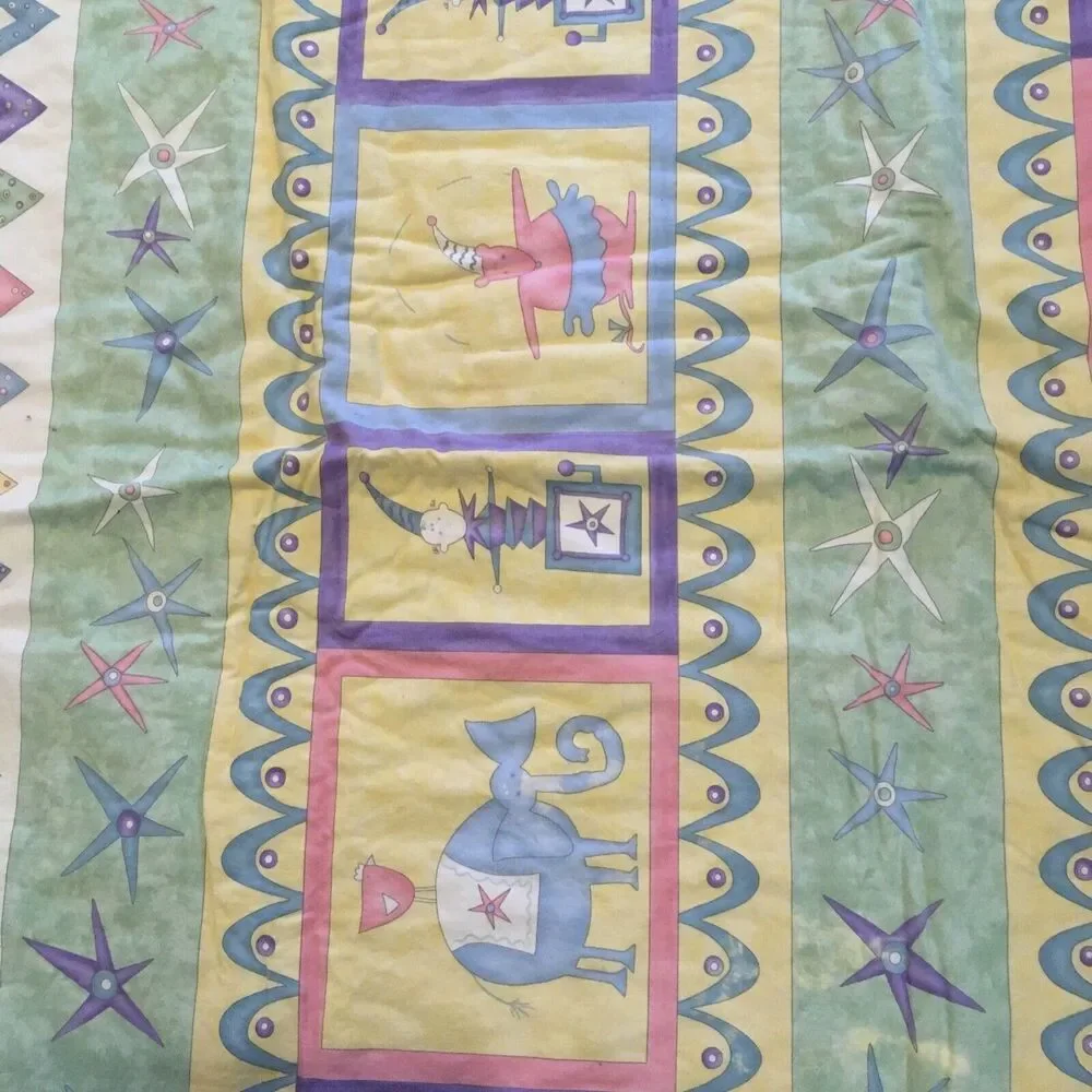 Vintage Baby Quilt Made With Love 39”X 58” Pastel Multi‎ color Nursery Decor